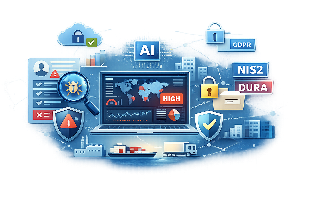 Supply chain risk and third-party risk management platform providing continuous vendor monitoring, risk assessment, and NIS2 compliance support.